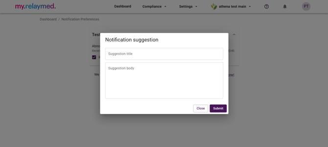 suggestion page